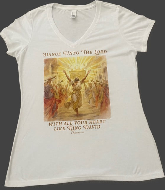 Women's White V-Neck Shirt
